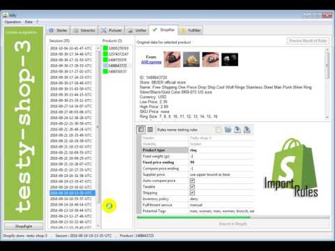 Alify 1.0 for Windows - Shopifier to import into Shopify