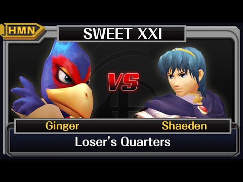 Sweet XXI Losers Quarters - Ginger (Falco) vs. Shaeden (Marth)