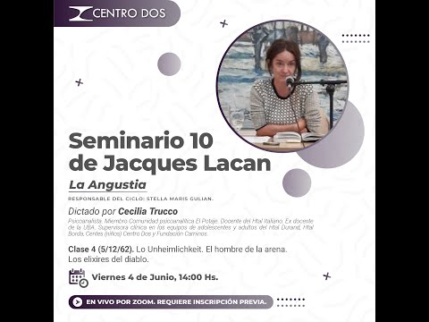 Seminario 10 de Jacques Lacan - Clase 4 a cargo de Cecilia Trucco