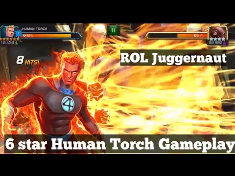 6 Star Human Torch Vs. Juggernaut- Marvel Contest of Champions