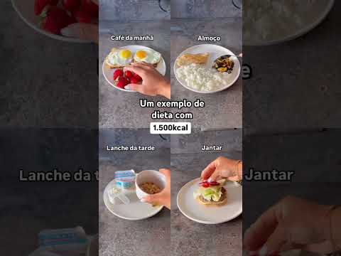 Esse é um exemplo de dieta com 1500 calorias 🤩 #dieta #fitness #emagrecimento #shorts