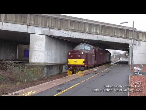 37676 departs Larbert Loop for Fort William Snow/Winter Duties: 06/01/22