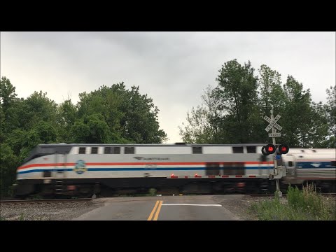 Amtrak 283 crosses Bonta Bridge Rd. in Jordan, NY (7/10/20)