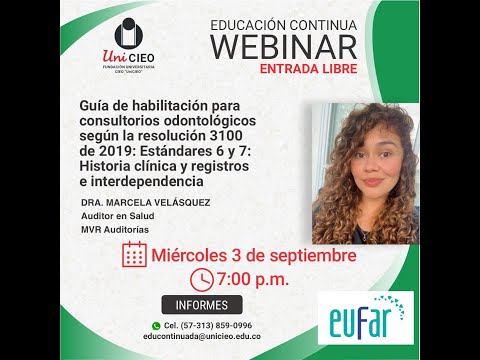 Webinar – Guía de habilitación para consultorios odontológicos