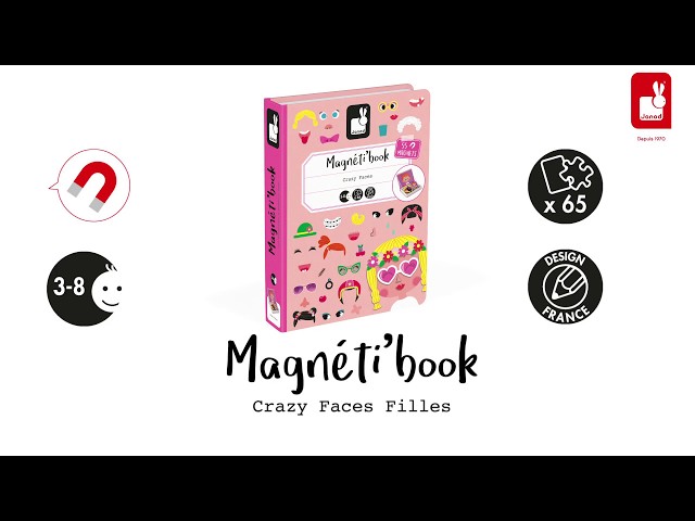 Video Teaser für Janod - Magnéti'book Crazy Faces fille