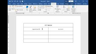 Word Demo: Form