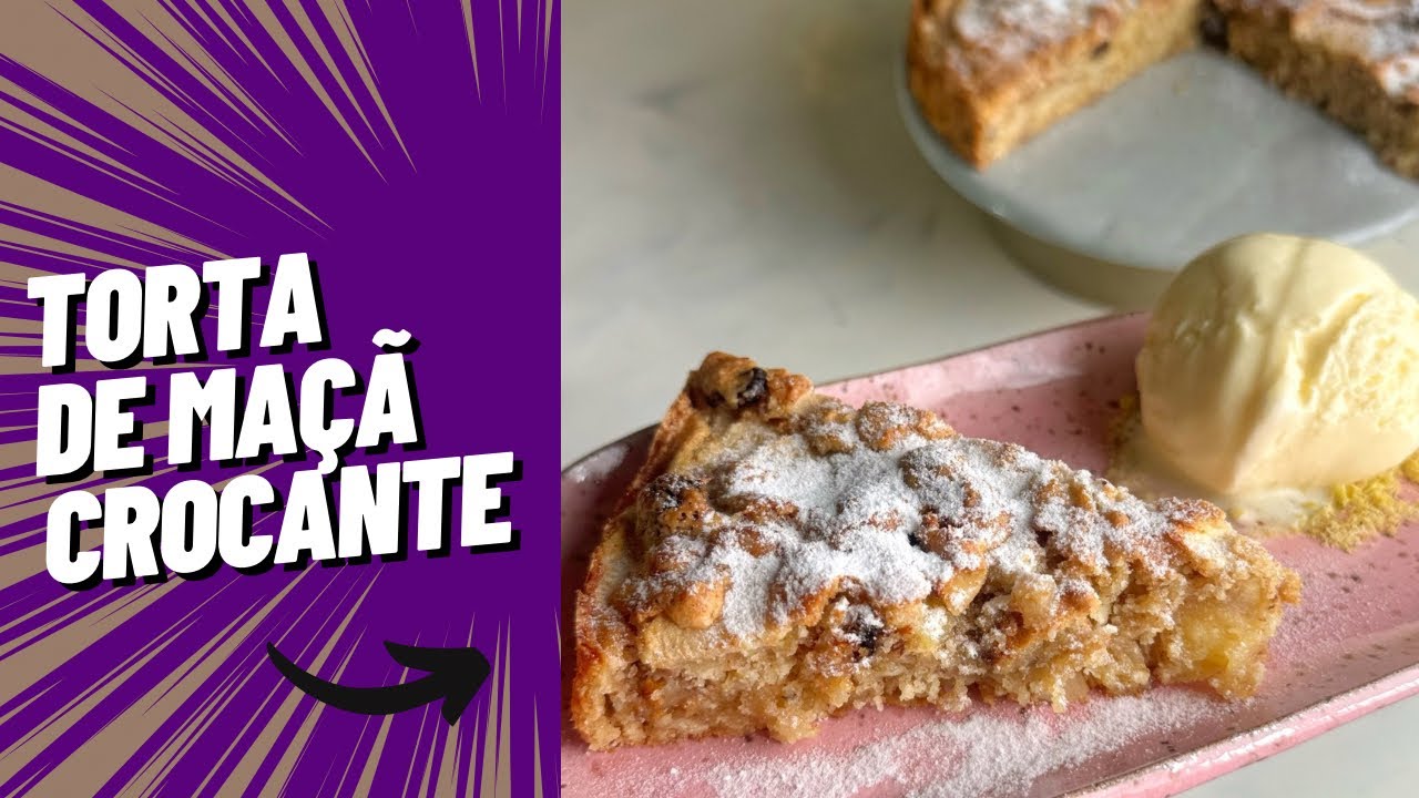 TORTA DE MAÇÃ FÁCIL/ @KaryneIancoski/ TORTA DE MAÇÃ COM SORVETE