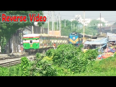 Reverse Video | Rare Crossing  | Meter Gauge Vs. Broad Gauge | Bangladesh Train