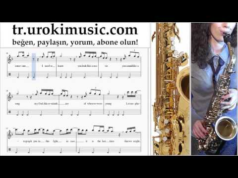 Saksafon tenor Nasıl Çalınır Adele - When We Were Young Tablatura Bölüm#2 um-i723