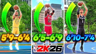 NBA 2K26 NEW BEST JUMPSHOTS FOR ALL BUILDS, HEIGHTS, & 3PT RATINGS! BEST SHOOTING TIPS & SETTINGS!