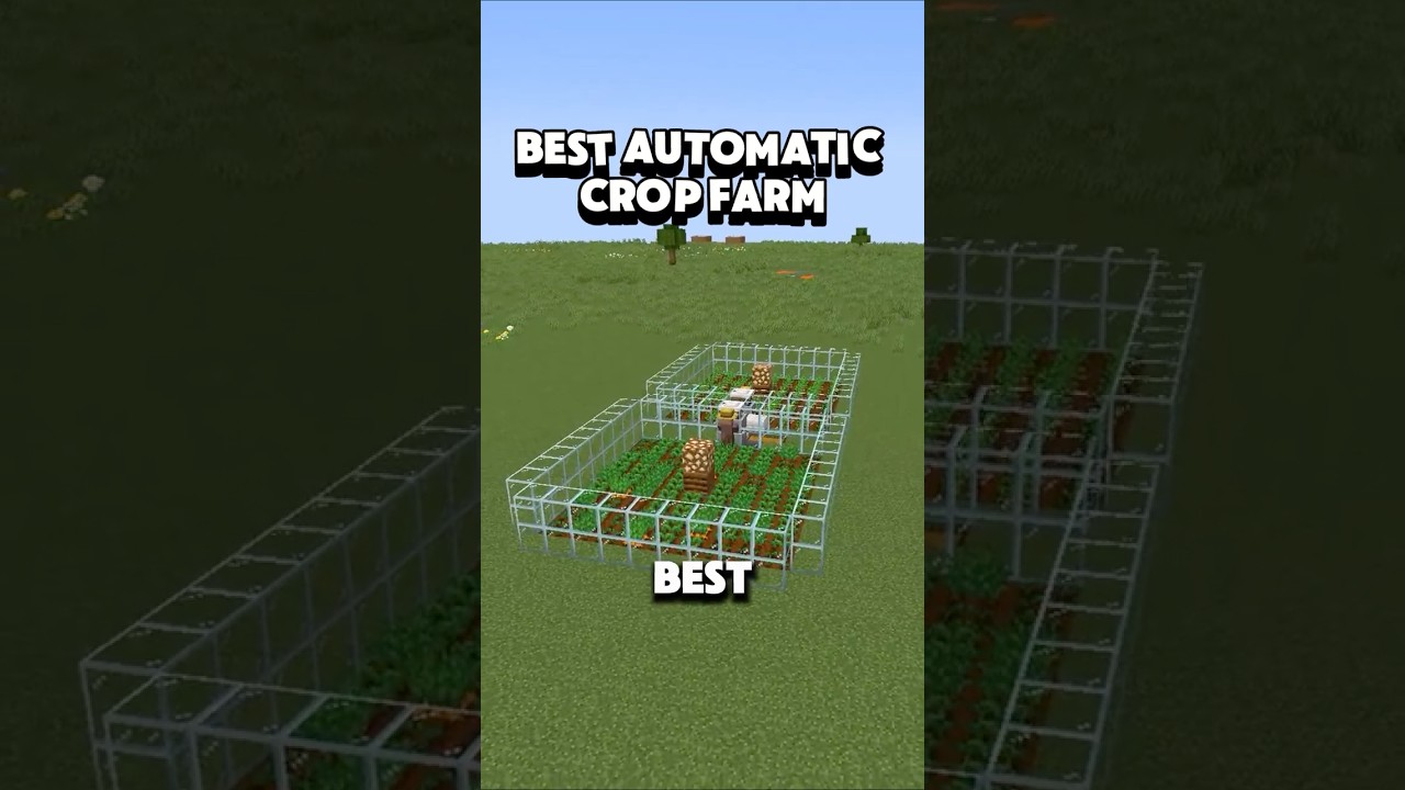 Best Automatic Crop Farm In Minecraft! #minecraft #survival #minecraftfarm