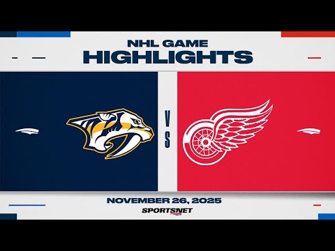 NHL Highlights | Predators vs. Red Wings - November 26, 2025
