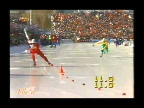 World Championships Allround Innsbruck 1990 - 1500 m Kah - Sato
