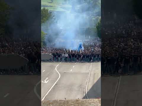 Ultras Luzern Ankunft in St. Gallen | FC St. Gallen vs. FC Luzern | 24.08.25 #ultras #pyro #schweiz