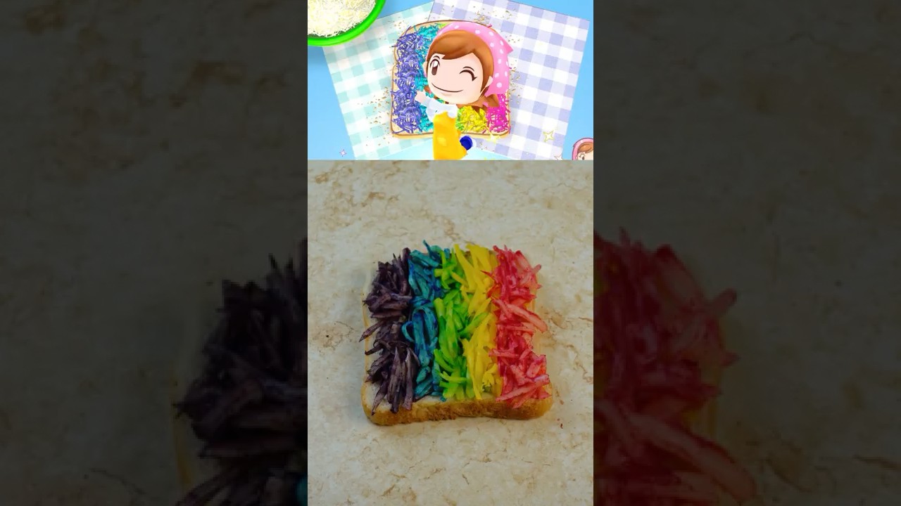 Rainbow Grilled Cheese From Cooking Mama 🌈 🧀 #food #cooking #cookingmama #grilledcheese #cheese