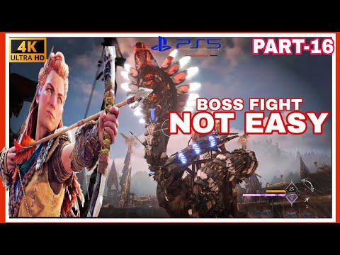 HORIZON FORBIDDEN WEST PART-16 BOSS FIGHT SHILITHERFANG Gameplay walk-through PS5 4K 60fps