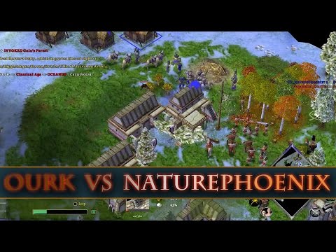 NaturePhoenix(Loki) vs Ourk(Gaia) Ghostlake - Age of Mythology the Titans
