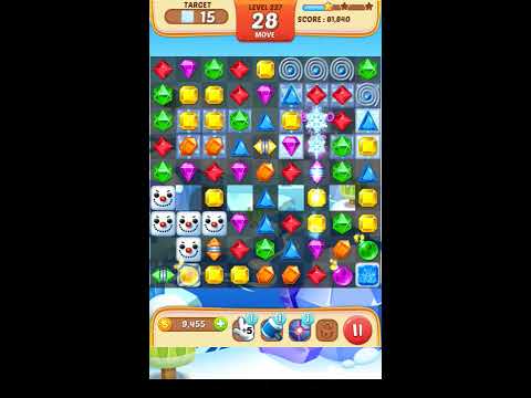 Jewel Match King Level 227 - Walkthrough ( No Booster )