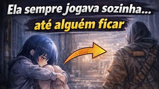 História Roblox - Ela sempre jogava sozinha… até alguém ficar. #historiaderoblox #roblox 