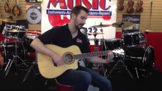 Washburn Acoustic Electric WF10SCE Solid Spruce Top Music Lessons Guitar Folk Rock Pop Blues Jazz TN