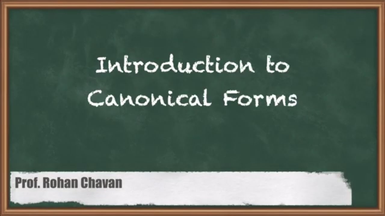 Introduction To Canonical Forms Explained | GATE Control System