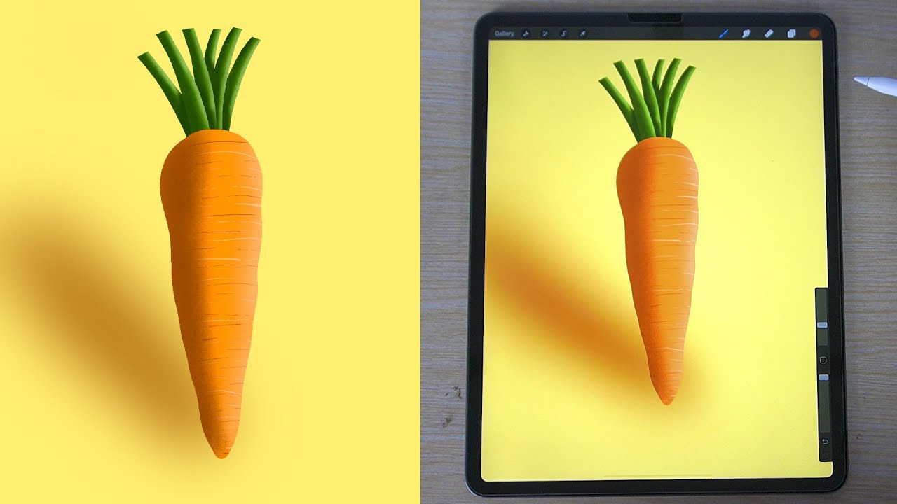 Procreate For Beginners - Carrot Drawing