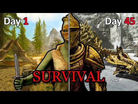 I Spent 50 Days in Skyrim Legendary Survival