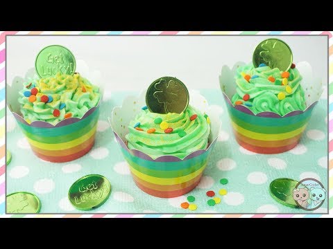 SAINT PATRICK'S DAY CUPCAKES, RAINBOW LUCKY CUPCAKES CAKE 🌈