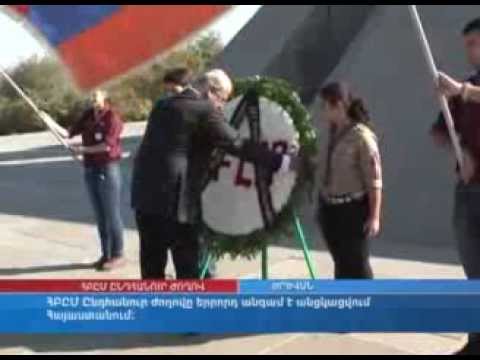 AGBU delegates visit the Gencoide Memorial and the new AGBU office building site (ArmNews TV))