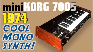 Video thumbnail for KORG MINIKORG 700S Analog Synthesizer 1974 | HD DEMO | by AnalogAudio1