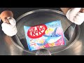 ASMR KitKat Ocean Salt Ice Cream Rolls How To Make Kit Kat Chocolate To Rolled Fried Ice Cream
