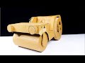 How To Make Cardboard Road Roller From Cardboard