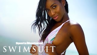 Keyeriah Miles Takes A Dip, Gets Wet In The Ocean | Casting Call | Sports Illustrated Swimsuit