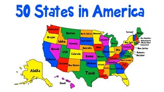 Fifty States Song Alphabetical Order | Fifty States of America Map | Patriotic Song | Patty Shukla