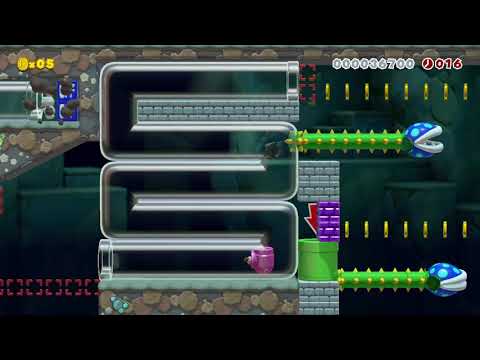 [1YMM2] Piranha Creeper Rush by ☆amu☆ [Super Mario Maker 2]