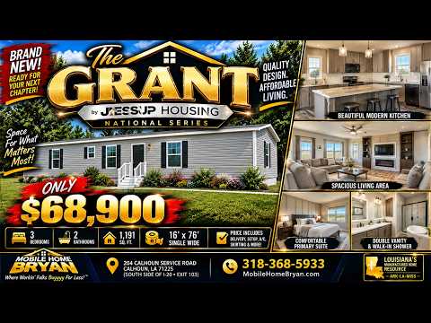 THE GRANT by Jessup Housing 🏡 | 3 Bed 2 Bath Mobile Home | ONLY $68,900