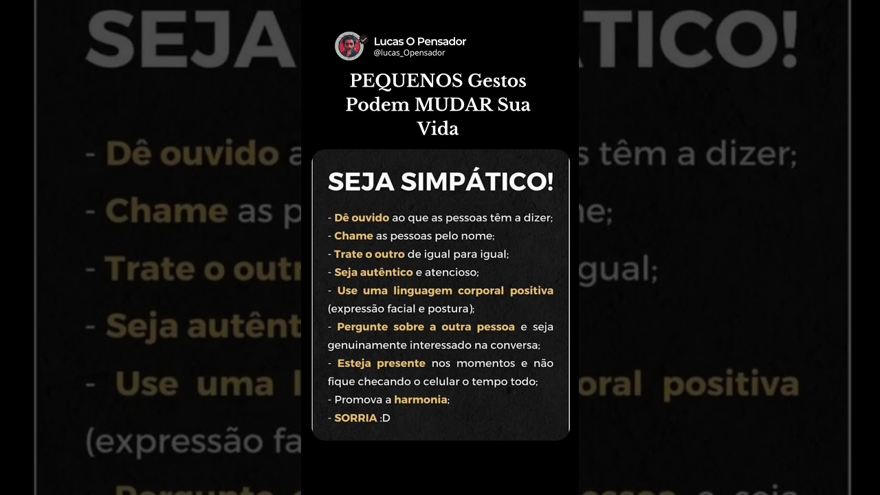 Pequenos Gestos, Grandes Mudanças! Transforme Sua Vida Hoje ✨🔥 | #Reflexão