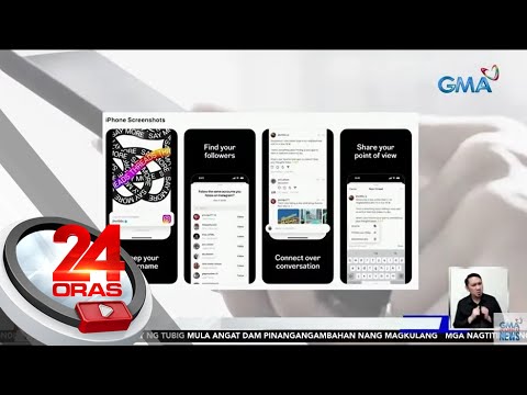 "Twitter," tinapatan ng "Threads" app ng Meta 24 Oras
