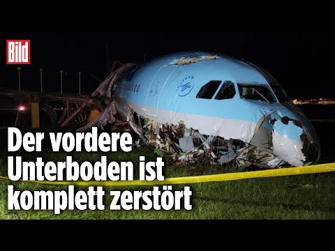 Airbus A330 fliegt bei Landung von der Piste | Philippinen