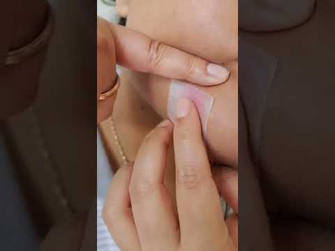 Facial hair wax using Veet Precision Wax Strips #shorts #beautytips #skincare #shortsvideo