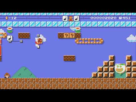 ピタゴラスイッチ化した初代マリオの1ー1 サブエリアにも注目! by たか - SUPER MARIO MAKER - NO COMMENTARY 1bi