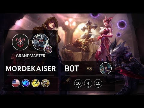 Mordekaiser Bot vs Caitlyn - NA Grandmaster Patch 9.8