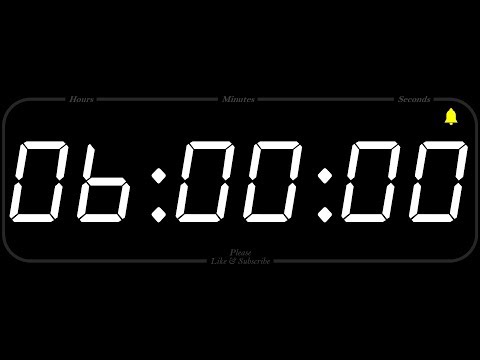 6 Hour - TIMER & ALARM - 1080p - COUNTDOWN