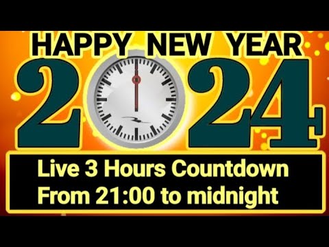 Live Countdown 3 hours (Happy New Year 2024) from 21:00 to midnight Remix Peace Rescued and BBC News