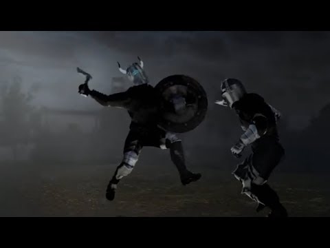 Viking fight character animation