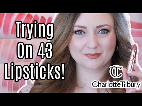 MY HUGE CHARLOTTE TILBURY Lipstick Collection! / Trying On ALL 43 OF MY CHARLOTTE TILBURY LIPSTICKS