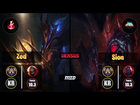 Challenger ZED [Electrocute] (Mid) VS  SION - Challenger KR Patch 10.3