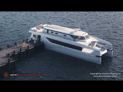 Fast Foiling Ferry Vessel Animation | Alwena Shipping | Offshore animation