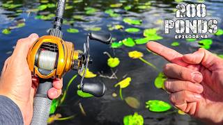 Are The BIGGEST Pond Bass In Lily Pads? ("200 Ponds" Ep. 48)