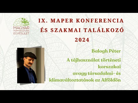 Balogh Péter: A tájhasználat történeti korszakai